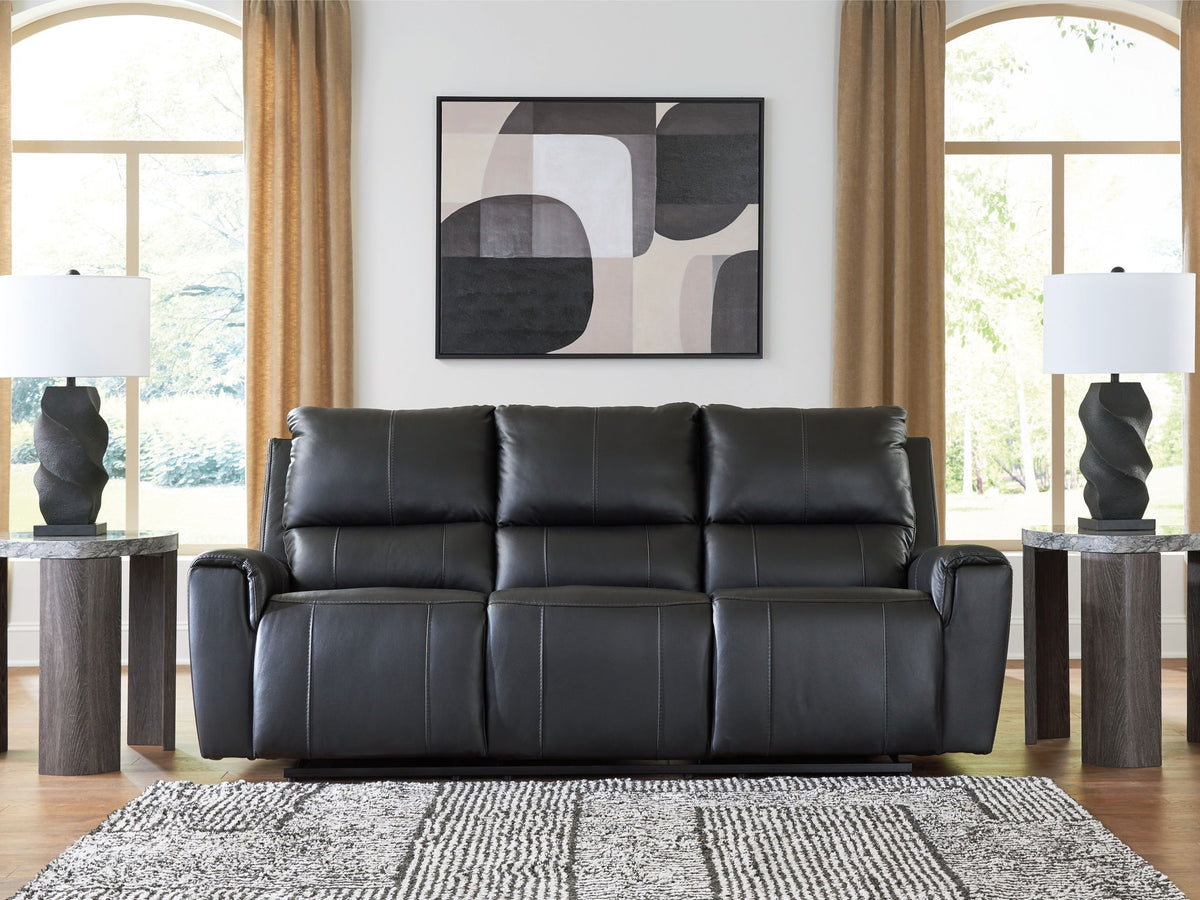 Glossmore - Reclining Sofa - Black