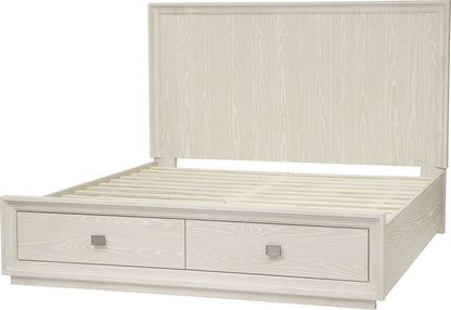 Maxime - California King Two Drawer Footboard Storage Bed - Ash