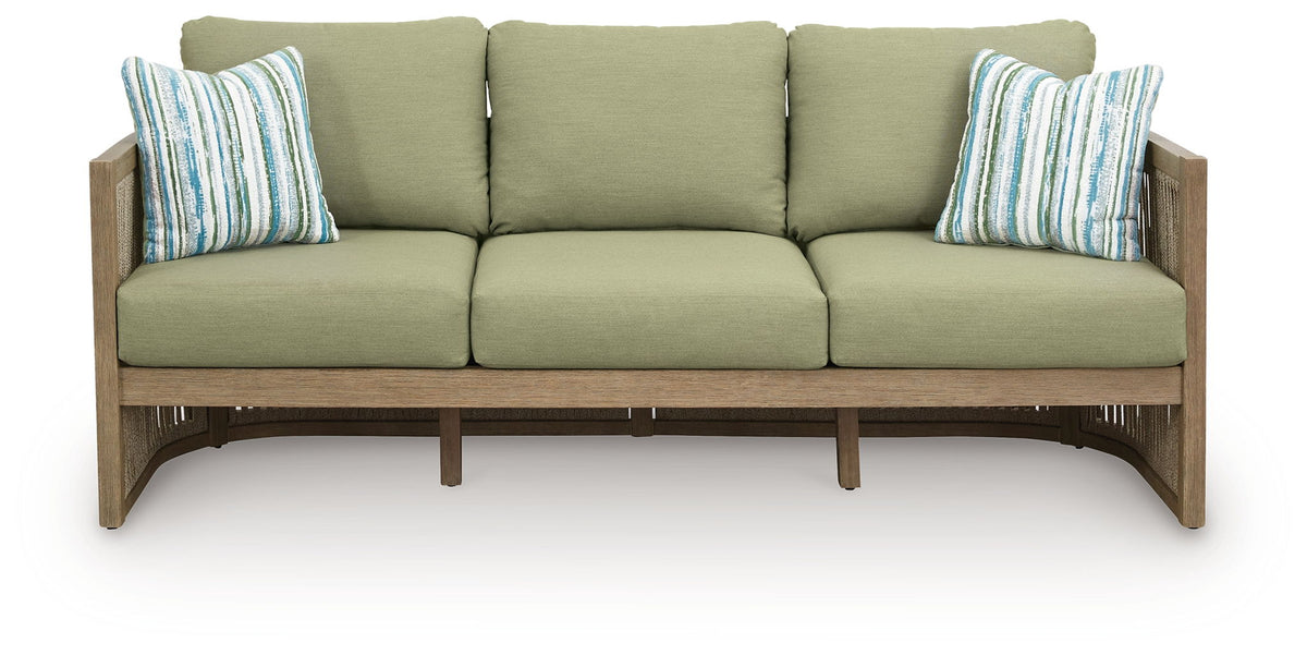 Serena Shores - Sofa With Cushion - Beige / Green