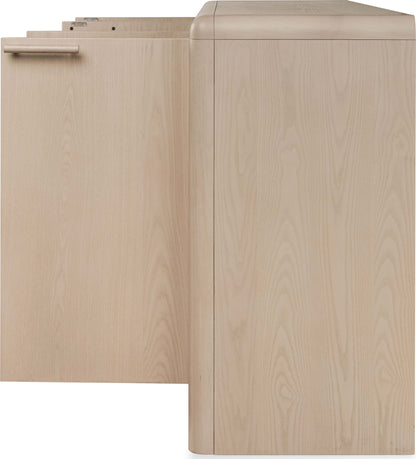 Liv - Four Door Ash Wood Sideboard - White Sand