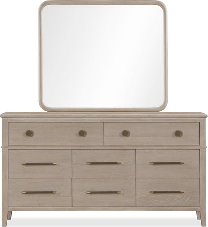 Camden - Eight Drawer Oak Wood Dresser - Chai