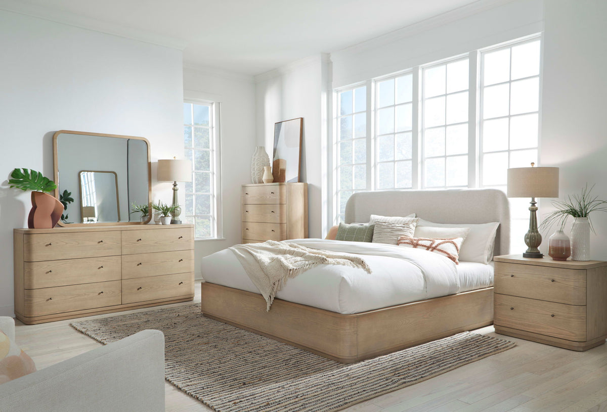 Penny - Beveled Glass Wall Or Dresser Mirror - Buff Cream