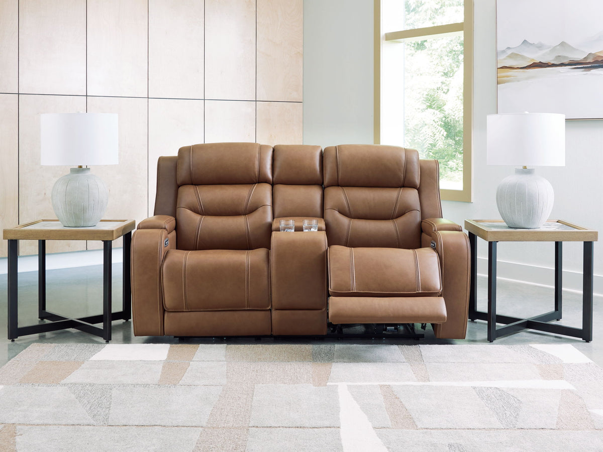 Knightington - Power Reclining Loveseat With Audio Seating