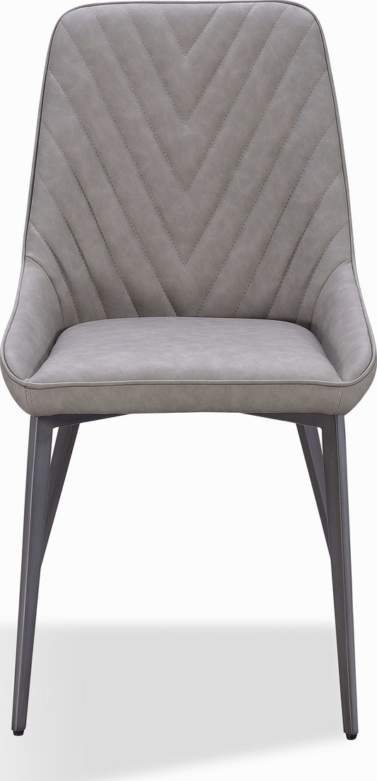 Lucia - Metal Leg Upholstered Synthetic Leather Dining Chair (Set of 2)