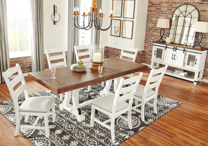 Valebeck - Rectangular Dining Room Table - White / Brown