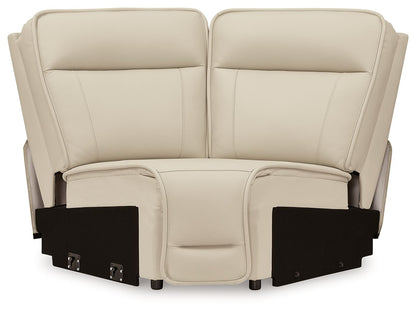 Double Deal - 4-Piece Power Reclining Sectional - Almond
