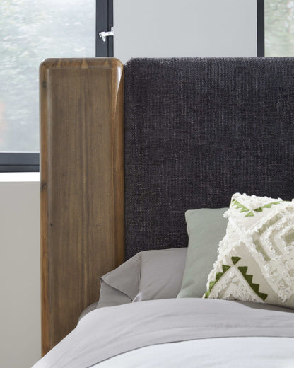 Boka - Chenille Upholstered Platform Bed