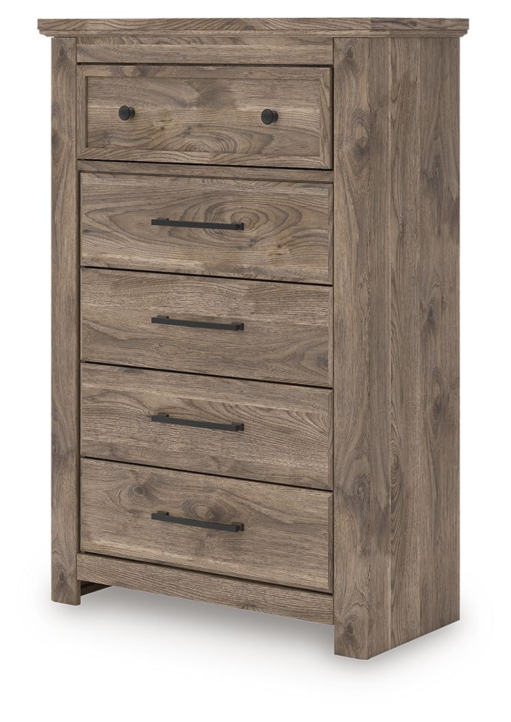 Rusticott - Five Drawer Chest - Brown