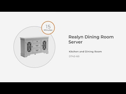 Realyn - Dining Room Server - Chipped White